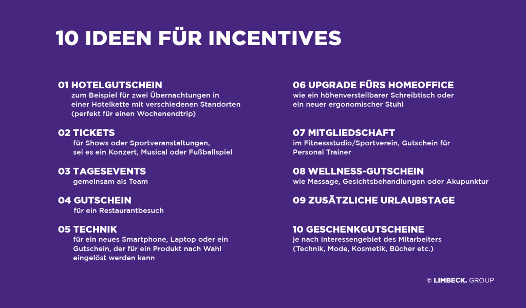 10 Ideen für Incentives
